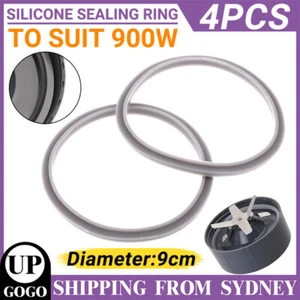 4pcs For Nutribullet Grey Gasket Seal Ring Suits 900W Blade Cups Rubber Ring AU - Picture 1 of 10
