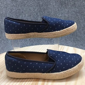 Clarks Shoes Womens 9 M Azella Theoni Espadrille Blue Slip On Comfort Low Top - Picture 1 of 17