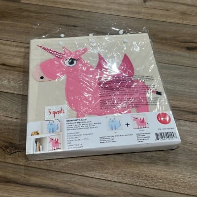3 Sprouts Kids Foldable Fabric Storage Cube Bin Box Pink Unicorn Blue Cat 2 Pack - Image 1 of 4