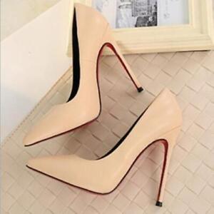 Woman High Heels Pumps Pointed Stilettos Toe Big Size Ladies Wedding Shoes New