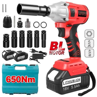 650Nm Akku Schlagschrauber Ratschen Akkuschrauber Bürstenloser für Makita 18V DE - Bild 1 von 4