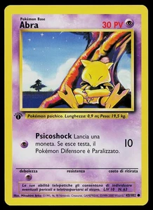 Pokemon Card - Abra 1st Edition Italian Base Set 43/102 Common - Picture 1 of 2