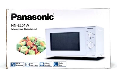 Panasonic NN-E201W Solo Mikrowelle 800W 20L Volumen Weiß- kleiner Gehäuseschaden - Bild 1 von 4