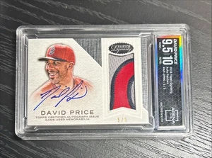 2016 Topps Dynasty DAVID PRICE #AP-DPR2 Patch AUTO Autograph /5 ARENA 9.5 MINT - Picture 1 of 2