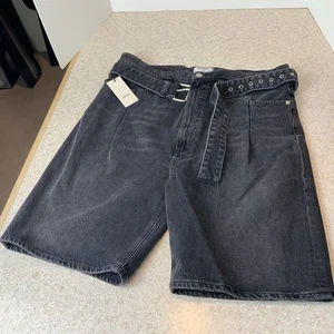 Agolde Reworked 90’s Cinched Highrise Belted Jean Denim Shorts Women’s 30 Neu mit Etikett - Bild 1 von 11