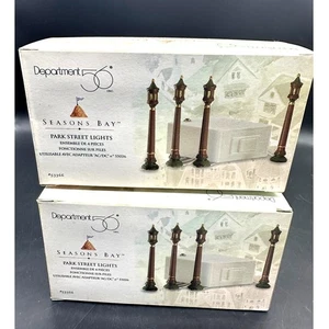 Lot of 2 Boxes Dept 56 Seasons Bay "Park Street Lights" Set of 4 #53366 - Picture 1 of 4