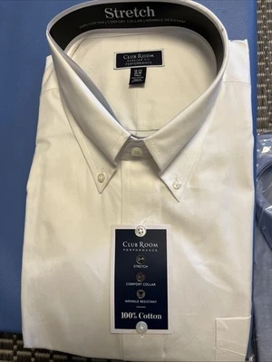Club Room Performance Men’s Dress Shirt Hundred Percent Cotton - Image 1 of 4