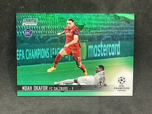 2020 Topps Stadium Club cromo UCL rifrattore verde / 99 Noah Okafor #48 Rookie RC - Foto 1 di 2