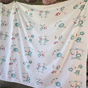 VTG STARTEX STARFIELD tablecloth floral Linen 54”x48” - Picture 1 of 11