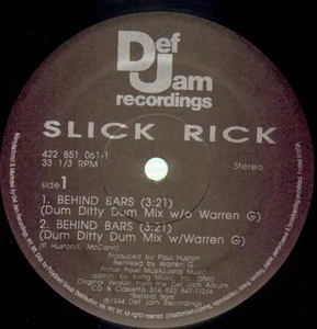 Slick Rick Behind Bars Vinyl Single 12inch NEW OVP Def Jam - Imagen 1 de 1