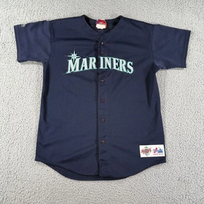 Vintage Seattle Mariners Jersey Mens XL MLB Baseball Rodriguez 3 Majestic 90s - Image 1 of 4