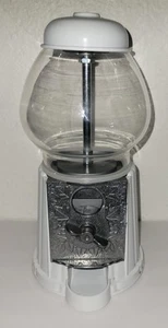 Pequeña máquina de bolas de goma blanca de metal y vidrio - Imagen 1 de 4