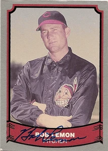 Signed BOB LEMON Cleveland Indians 1988 Pacificl Legends Card #32 w/COA - Picture 1 of 1