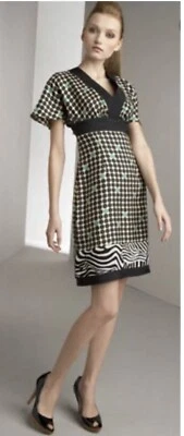 Vestido Phoebe Couture 100% Seda 6 Fiesta Kimono Lunares Estampado Animal Parte Inferior Foto 1 de 4