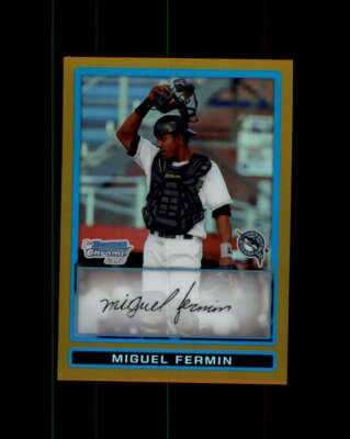 2009 Bowman Chrome Gold Refractors #BCP36 Miguel Fermin 50 (ref 163826) - Image 1 of 2