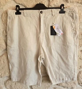 Short beige 100% lin marque Burton (tro) - Imagen 1 de 8