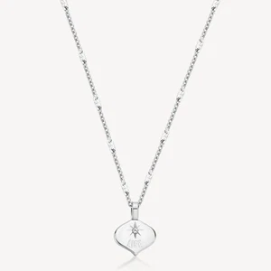 BROSWAY ESSENTIAL COLLANA GIROCOLL A MAGLIA CON PENPENTE DA DONNA ACCIAIO BNL045 - Imagen 1 de 4