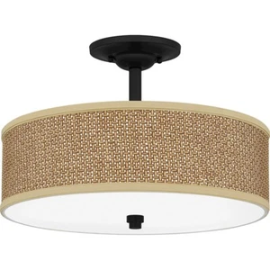 Quoizel 3 Light Zen Semi-Flush Mount in Mystic Black - ZE1717K - Picture 1 of 1