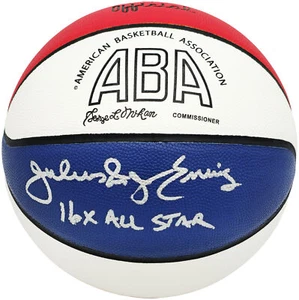 JULIUS DR. J ERVING AUTOGRAPHED ABA BASKETBALL 76ERS 16X ALL STAR BECKETT 230290 - Picture 1 of 9