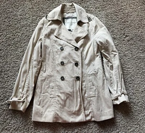 Women’s Abercrombie & Fitch Beige Trench Coat Size Large - Picture 1 of 6