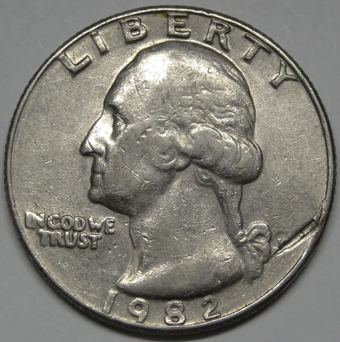 1982 Washington Quarter Lamination Error Cover