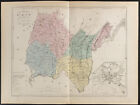1853 - antique map Of Department De L'Ain, Per Bineteau