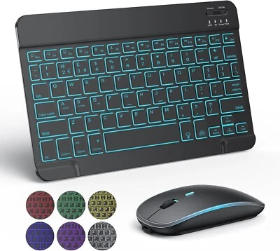 TECURS Bluetooth Keyboard and Mouse Set - Quiet Rechargeable Wireless Keyboard - Image 1 of 4
