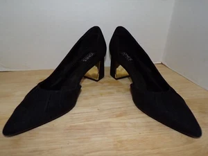 Jones New York Candora schwarz Kunstleder Blockabsatz Stil Pumps-Größe 8 1/2 M - Bild 1 von 7