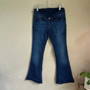 Kancan maternity dark wash flare jeans size 29 - Picture 1 of 5