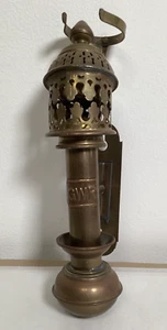 Vintage GWR Rail Carriage Wall Lantern Candle Holder Brass No Glass - Picture 1 of 15