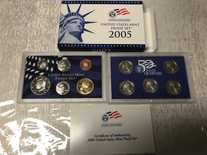 2005 S Proof Set Original Box & COA 11 Coins CN-Clad US Mint - Picture 1 of 1