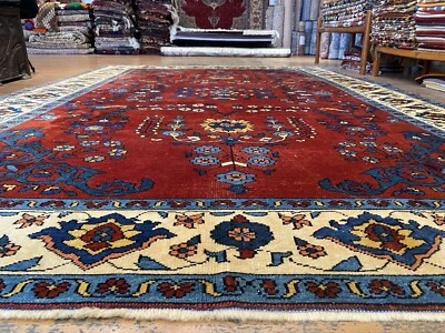 Vintage Bohemian 1960-1970s Oushak Tribal Rug 7’8”x11’ - Изображение 1 из 4