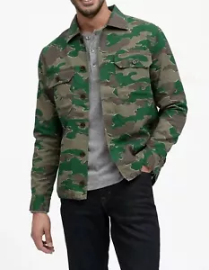 Banana Republic Military Camo Utility Jacke Camouflage Grün Herren Large Tall - Bild 1 von 5