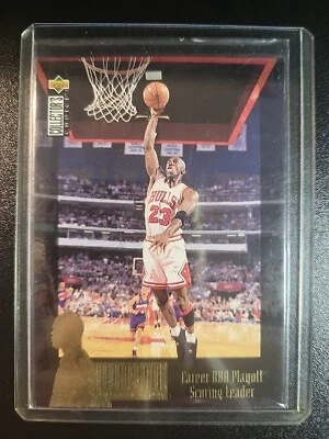 Tarjeta Jordan Coll 1995-96 Collector's Choice #JC11 Jordan/Career NBA Playoff Foto 1 de 2