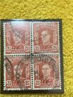 1942-44 AUSTRALIA Sc#194 2-1/2p Red Used King George VI👑 Stamp Set Of 4 Stamps