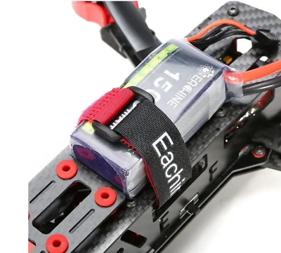 5x Lipo Akku Befestigung Battery Straps RC Copter Drohne Flugzeug Klettgurt Gelb - Bild 1 von 4