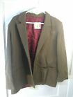 United Colors Benetton Jacket Men Coat Casual Dressy Button Up Wool VG+ Brown