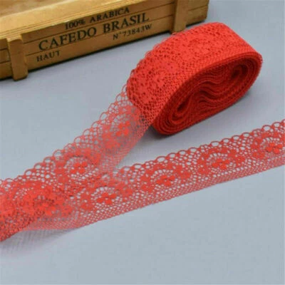 10 Yards/Roll Lace Ribbon 40MM Lace Trim DIY Embroidered For Sewing Decoration - Image 1 of 4