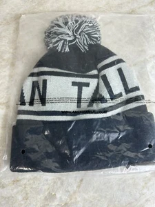 NUOVO cappello americano alto berretto lavorato a maglia nero grigio nuovo con etichette alto abbigliamento per alto - Foto 1 di 5