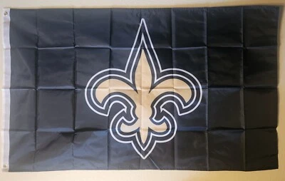 Bandera de fútbol americano de los New Orleans Saints NFL impresión a doble cara 3x5 pies con ojales  Foto 1 de 3