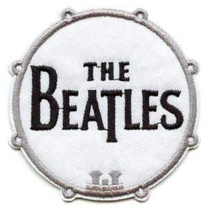 The Beatles Drum Logo Patch Iconic Rock Band Embroidered Iron On - Picture 1 of 2