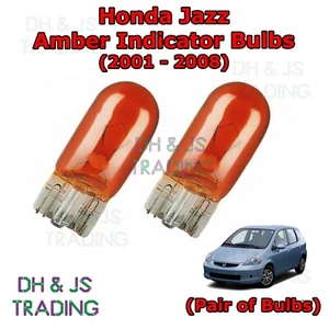 For Honda Jazz Orange / Amber Side Indicator Bulbs 501 Side Tail Pair (01-08) - Picture 1 of 1