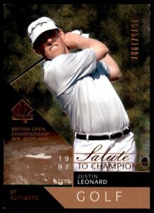 2003 Upper Deck SP Authentic Justin Leonard 1575/1997 Golf Card #92