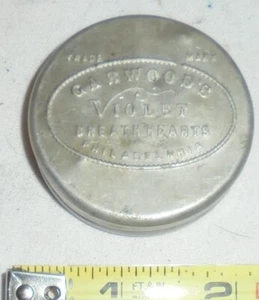 G A R WOOD'S VIOLET BREATHEARTS TIN - Picture 1 of 4