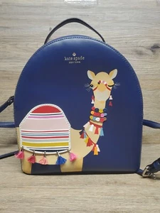 Kate Spade Camel Spice Things Up Sammi Backpack Blue Leather WKRU5142 - Picture 1 of 11