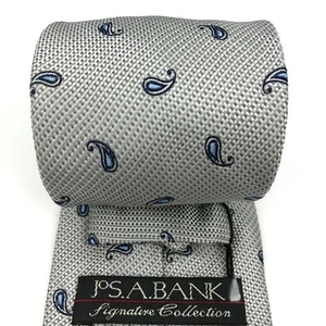 Jos. A. Bank Signature Collection Paisley-Krawatte Seide grau/silber schwarz neu mit Etikett - Bild 1 von 11