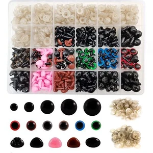 600PCS Safety Eyes and Noses with Washers for Stuffed Animal Amigurumi Doll C... - Picture 1 of 7
