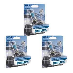 3x Philips WhiteVision ultra HB4 Halógeno 51W 12V Bombillas Coche Bombillas - Imagen 1 de 4