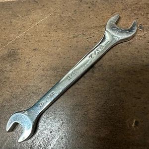 SK Hand Tools 86412 3/8 X 7/16 SuperKrome DOE Wrench Double Open Made In USA - Picture 1 of 5