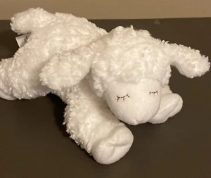 GUND Bebé Cordero Blanco WINKY 8" Sonajero Felpa Oveja Acostado Dormir 058133 - Imagen 1 de 6